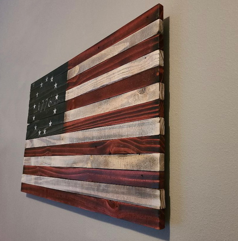 1776 Wooden American Flag