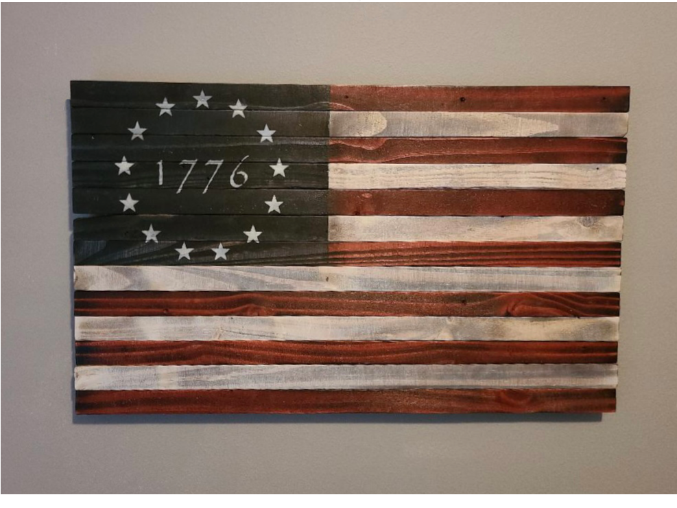 1776 Wooden American Flag