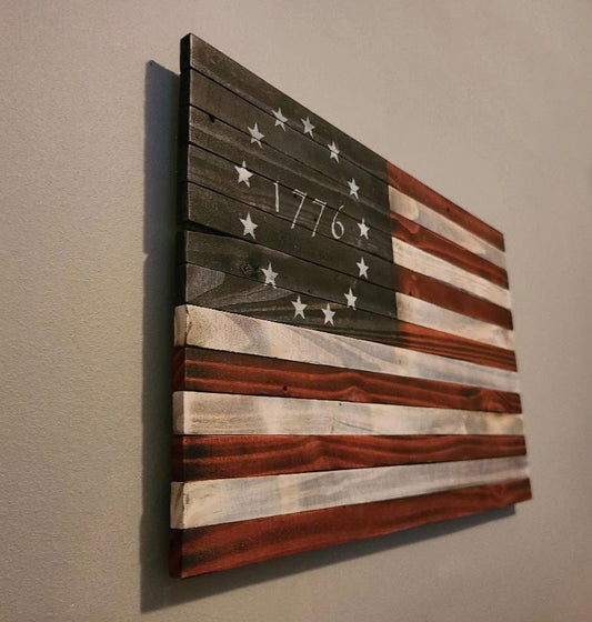 1776 Wooden American Flag
