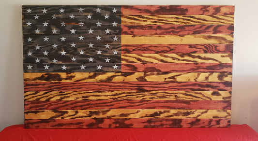 Large 5'x3' Wooden American Flag