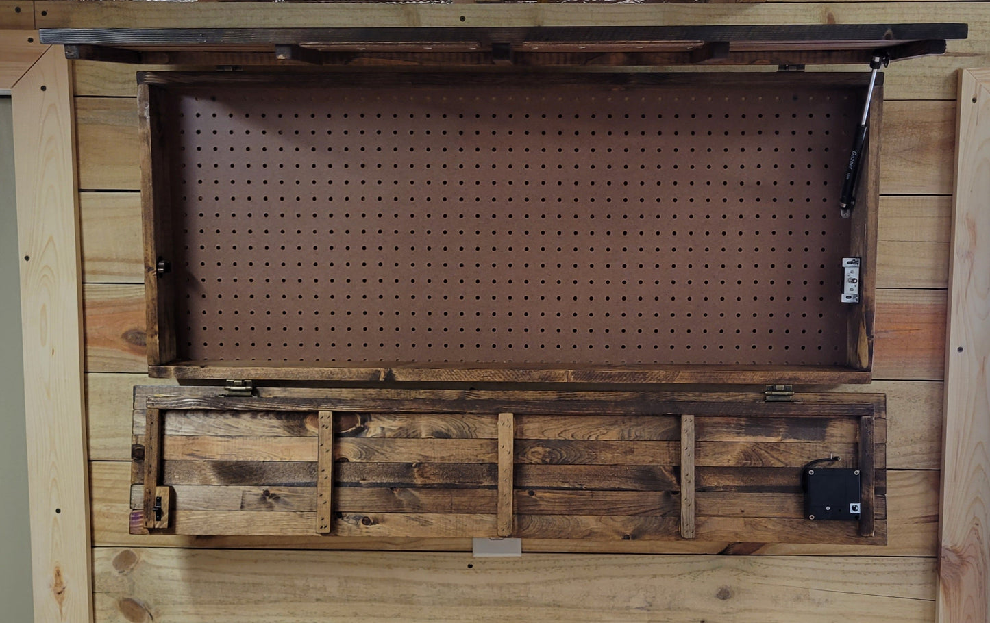Concealed Cabinet 2 Door Wooden American Flag