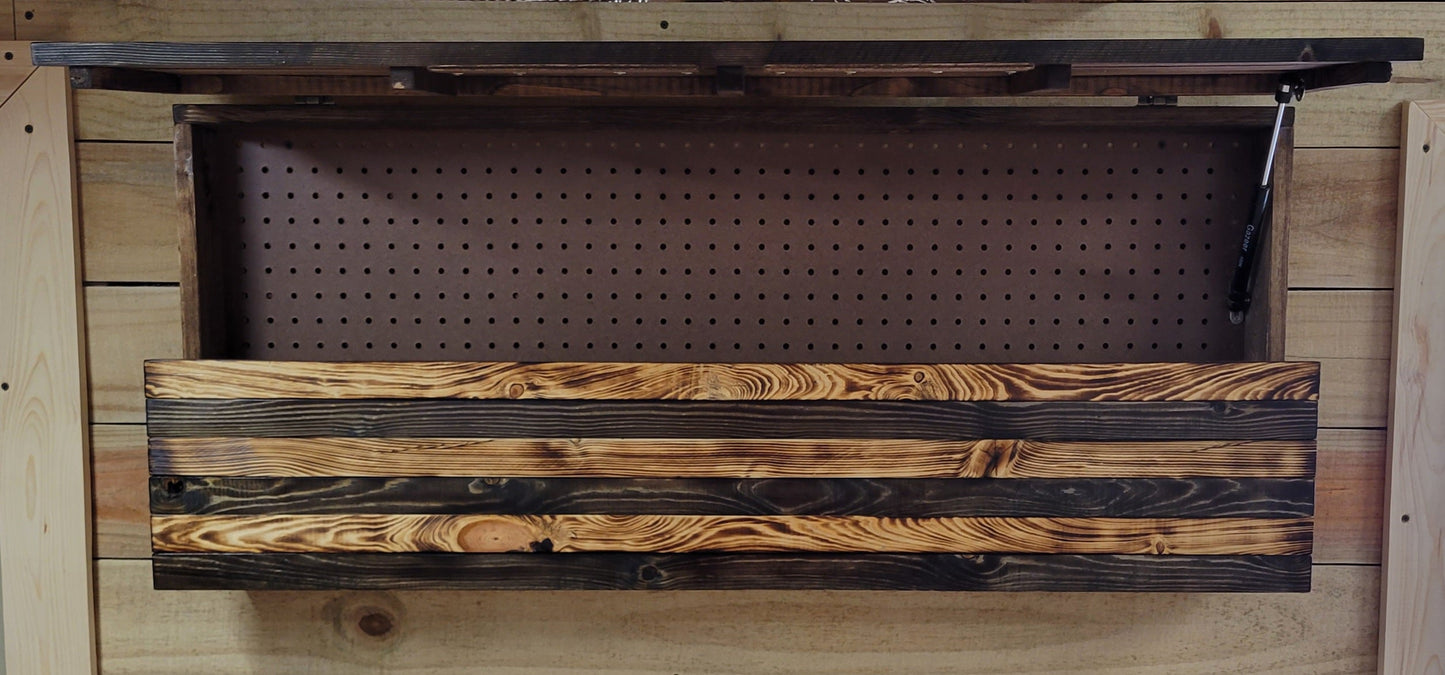 Concealed Cabinet 2 Door Wooden American Flag