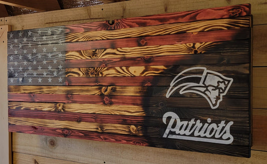 Concealed Cabinet 1 Door Wooden Patriots American Flag