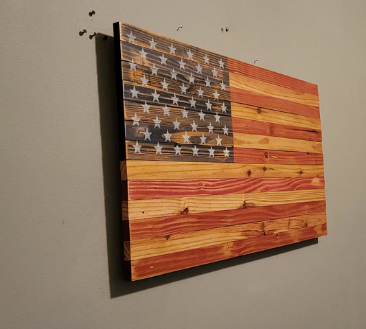 Wooden American Flag