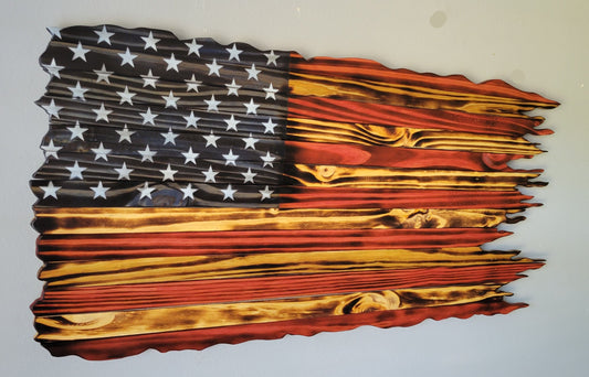 360 Jagged Edge Wooden American Flag