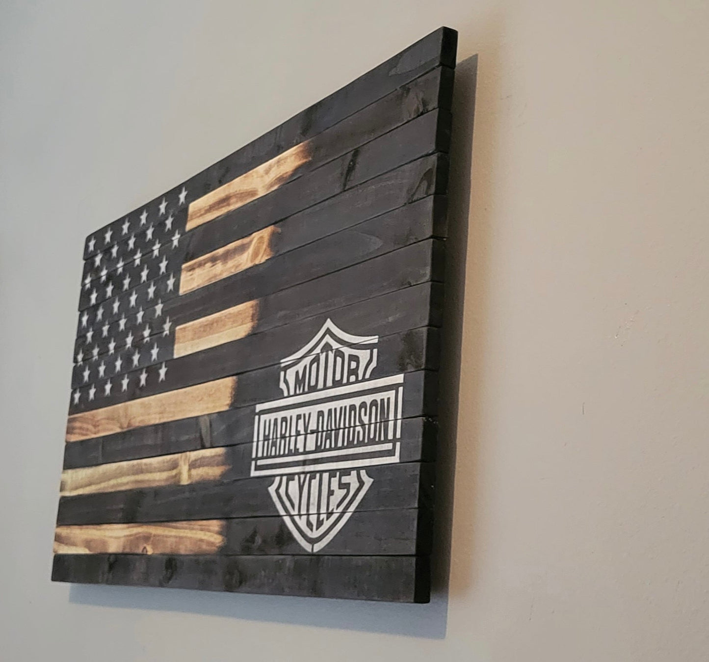 Harley-Davidson Wooden American Flag