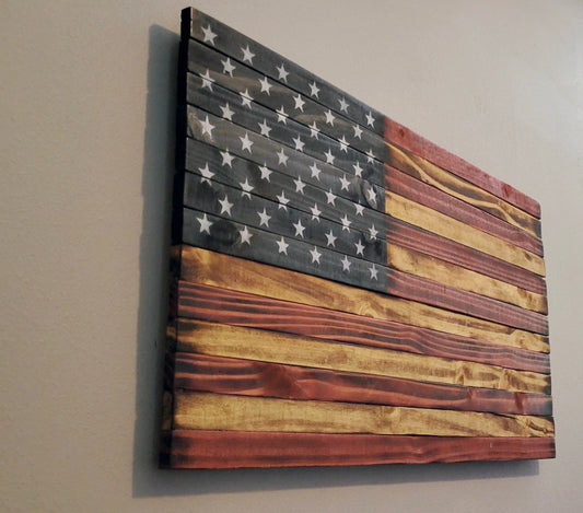 Wooden American Flag