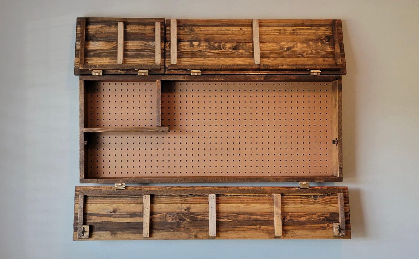Concealed Cabinet 3 Door Wooden 1776 American Flag