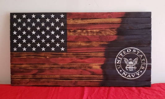 U.S. Navy Wooden American Flag