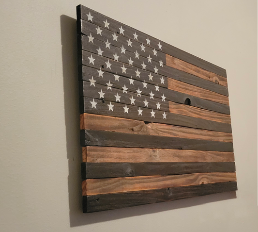 Wooden American Flag