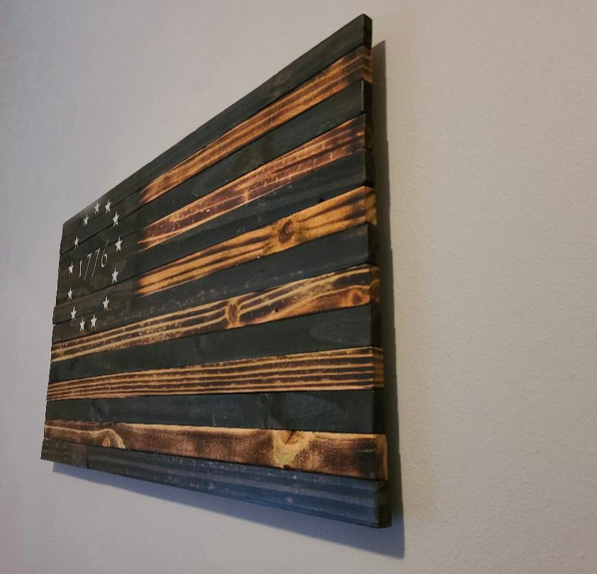 1776 American Wooden Flag
