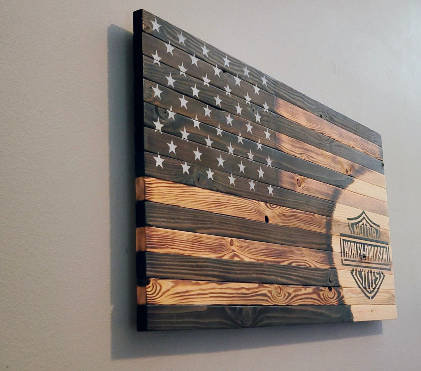 Harley-Davidson Wooden American Flag