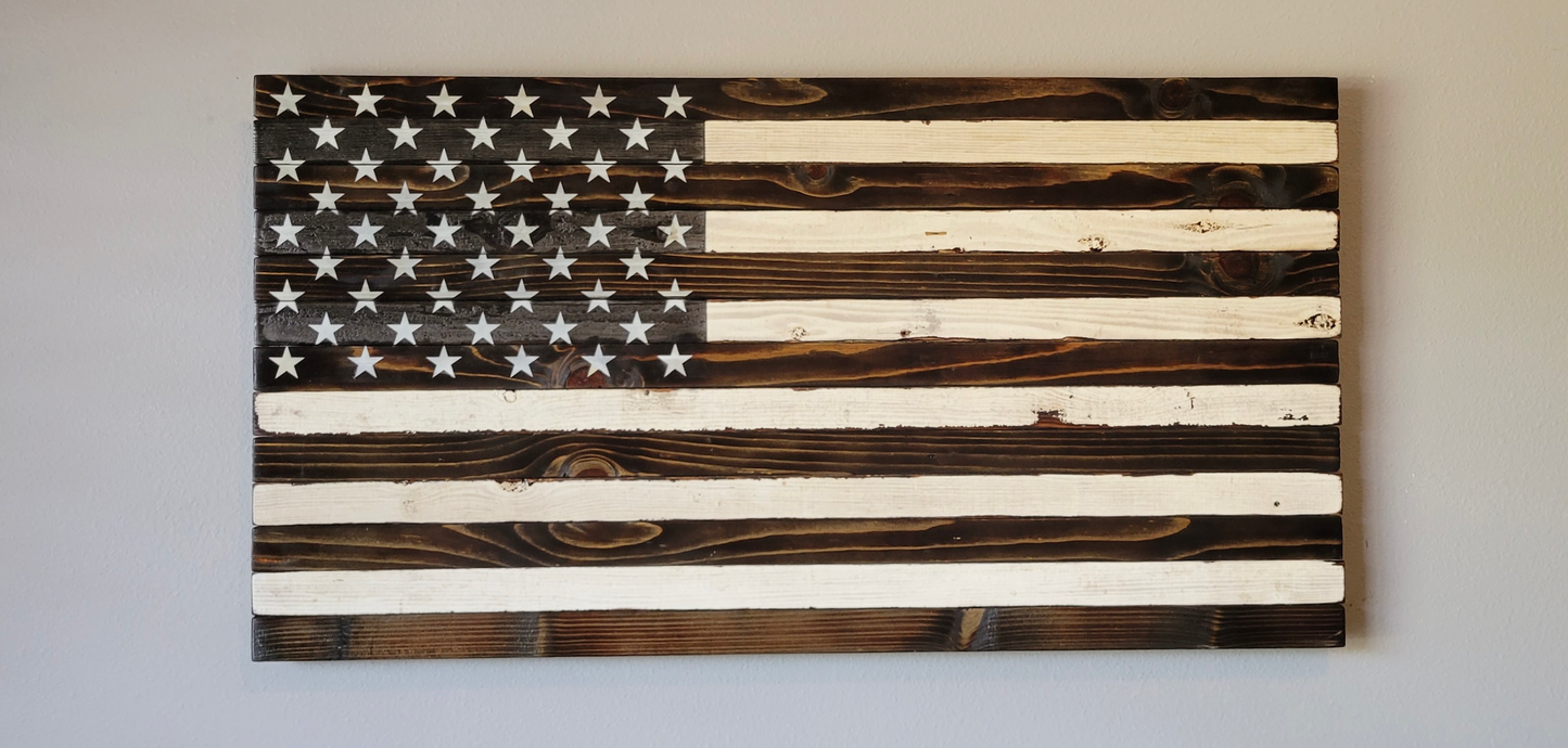 Wooden American Flag