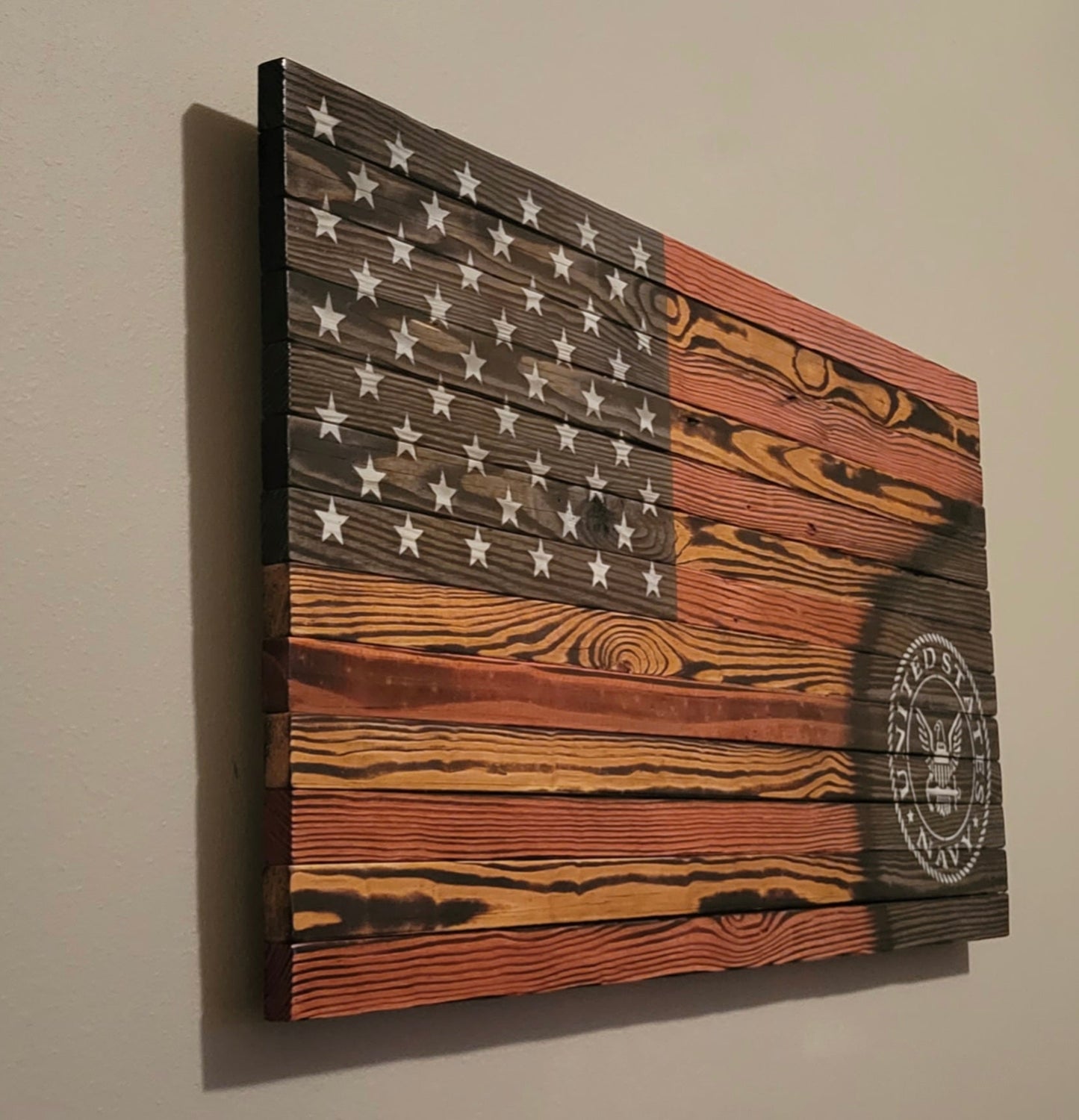 U.S. Navy Wooden American Flag
