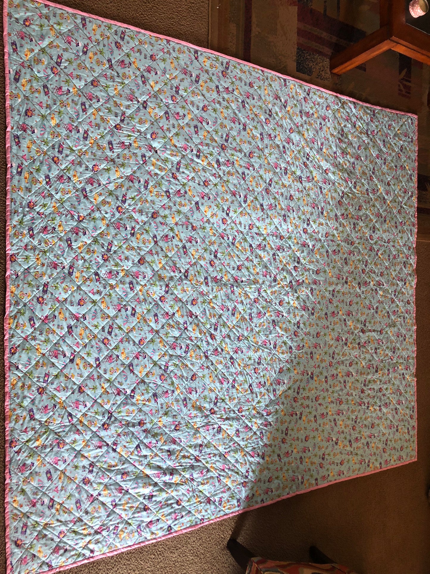 HANDMADE Flamingo Quilt