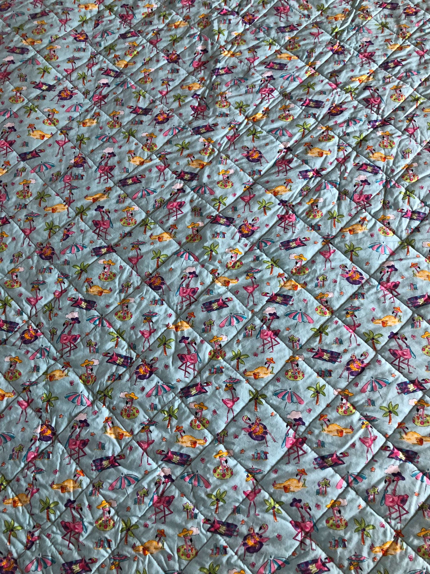 HANDMADE Flamingo Quilt