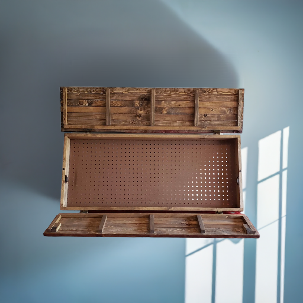 Concealed Cabinet 2 Door Wooden American Flag
